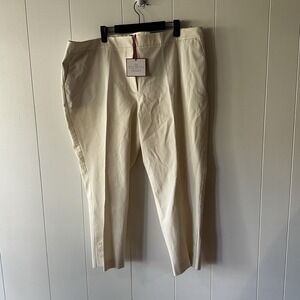 Talbots Straight Leg Dress Pants Hampshire Ankle 22 Petite NWT $99 - Pale Yellow